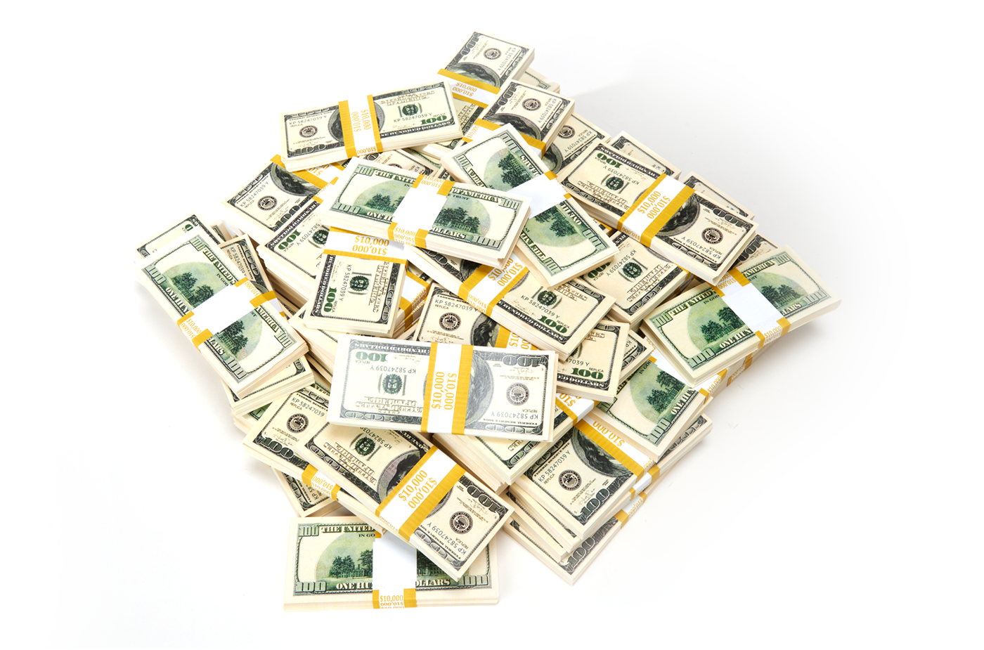 1 Million dollars in prop money from Strobeprops. 100 stacks of old 100s replica money used in movies and videos.