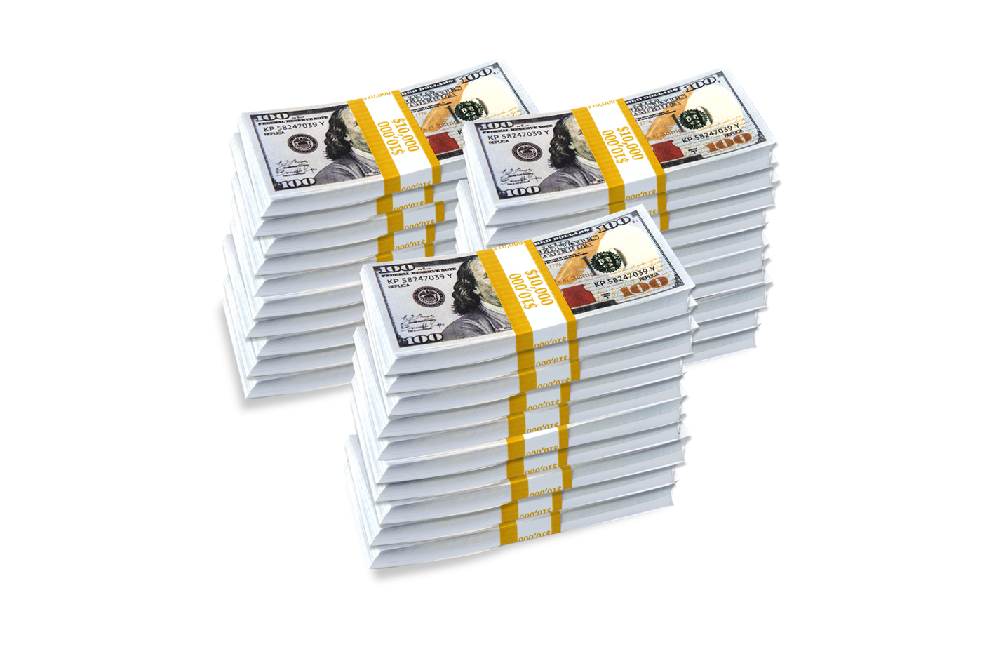 $300,000 in prop money from Strobeprops. 30 stack of new 100s fake money used in movies, YouTube and TikTok videos.